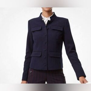 LOFT Navy Military Style Jacket- Size 6